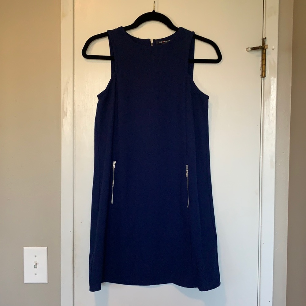 Navy blue sheath dress